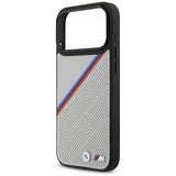 BMW M Tricolor Metal Logo MagSafe Case til iPhone 17 Pro Max - Grå