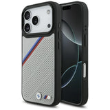 BMW M Tricolor Metal Logo MagSafe Case til iPhone 17 Pro - Grå