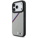 BMW M Tricolor Metal Logo MagSafe Case til iPhone 17 Pro - Grå