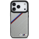 BMW M Tricolor Metal Logo MagSafe Case til iPhone 17 Pro - Grå
