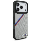 BMW M Tricolor Metal Logo MagSafe Case til iPhone 17 Pro - Grå