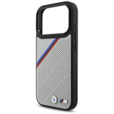 BMW M Tricolor Metal Logo MagSafe Case til iPhone 17 Pro - Grå