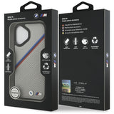 BMW M Tricolor Metal Logo MagSafe Case til iPhone 17 - Grå