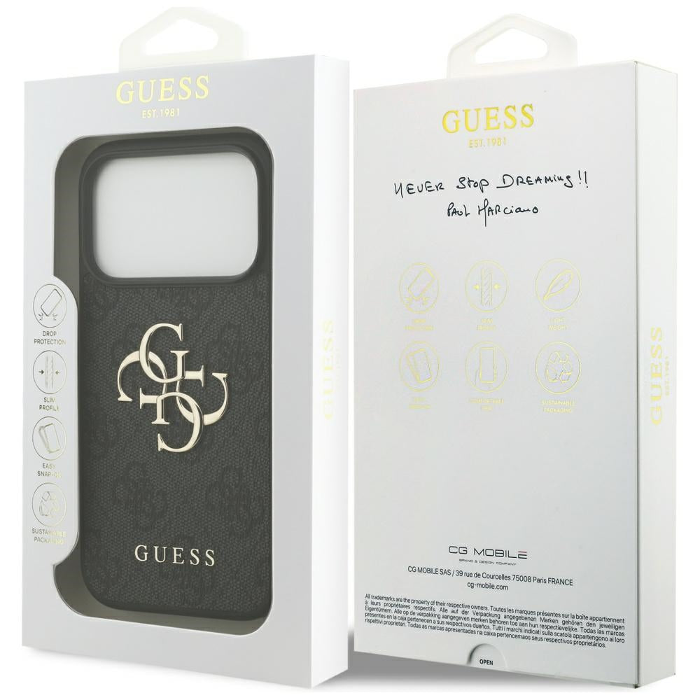 Guess 4G Big Logo Case til iPhone 17 Pro - sort