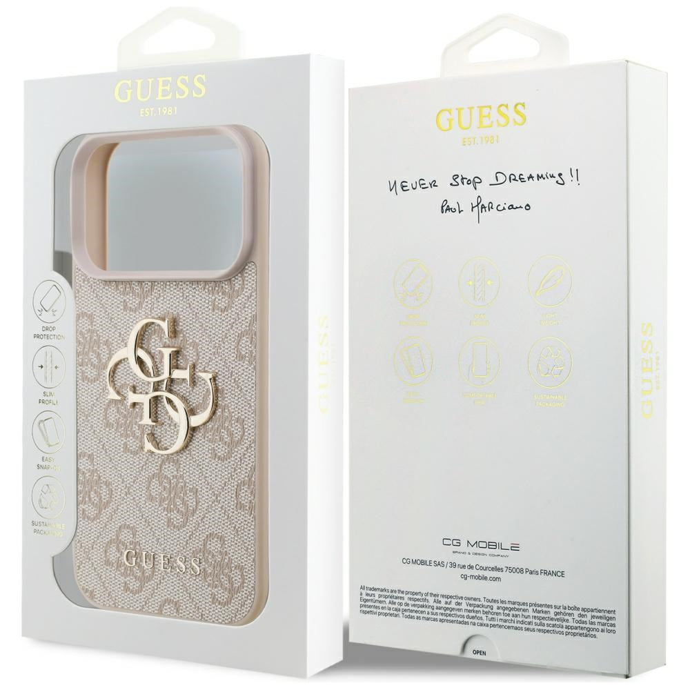 Guess 4G Big Logo Case for iPhone 17 Pro - Pink