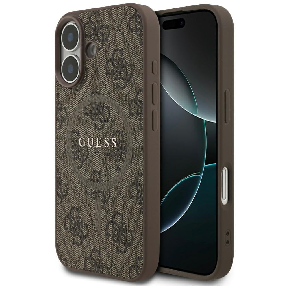 Guess 4G Ring Classic Logo MagSafe Case til iPhone 17 - Brunt