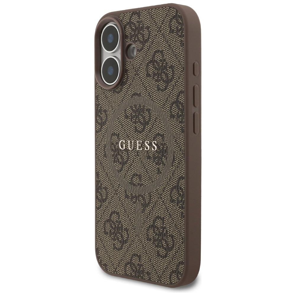 Guess 4G Ring Classic Logo MagSafe Case til iPhone 17 - Brunt