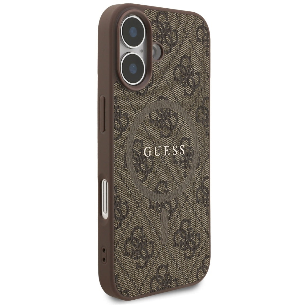 Guess 4G Ring Classic Logo MagSafe Case til iPhone 17 - Brunt