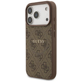 Guess 4G Ring Classic Logo MagSafe Case til iPhone 17 Pro - Brunt