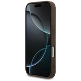 Guess 4G Ring Classic Logo MagSafe Case til iPhone 17 Pro - Brunt