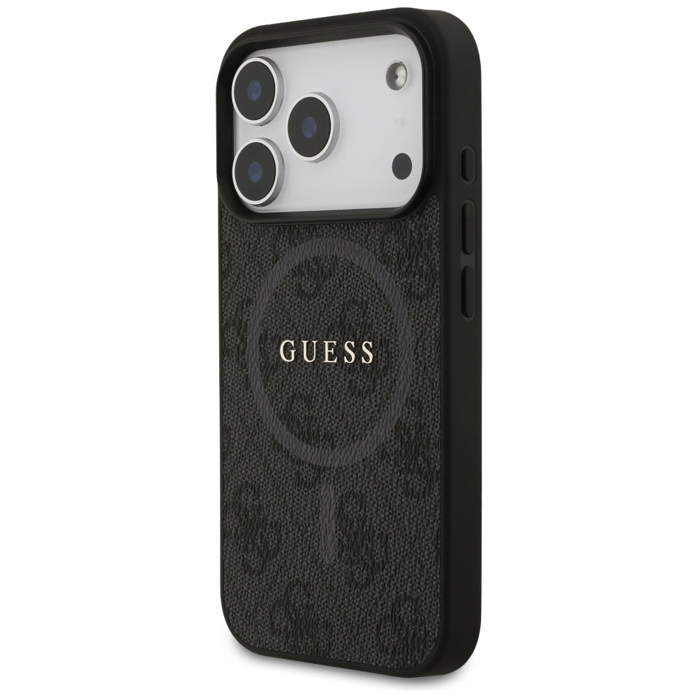 Guess 4G Ring Classic Logo MagSafe-hylster til iPhone 17 Pro - sort
