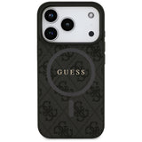 Guess 4G Ring Classic Logo MagSafe-hylster til iPhone 17 Pro - sort