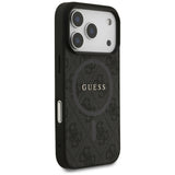 Guess 4G Ring Classic Logo MagSafe-hylster til iPhone 17 Pro - sort