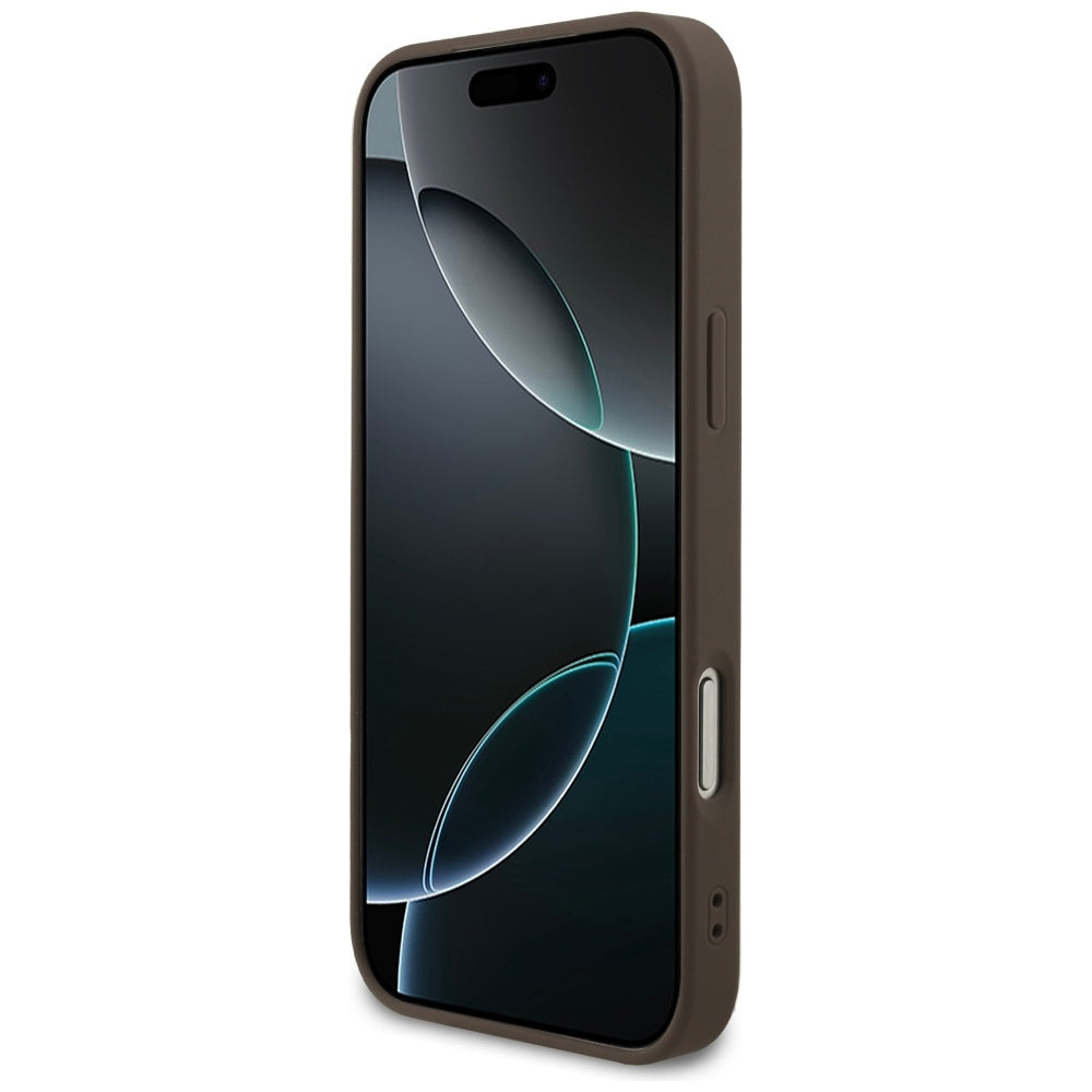 Guess 4G Ring Classic Logo MagSafe Case til iPhone 17 Pro Max - Brunt