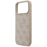 Guess 4G Ring Classic Logo MagSafena iPhone 17 Pro Max Case - Pink