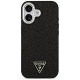 Guess Glitter Triangle Logo MagSafe Case til iPhone 17 - sort