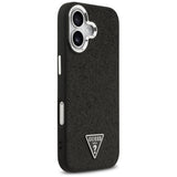 Guess Glitter Triangle Logo MagSafe Case til iPhone 17 - sort