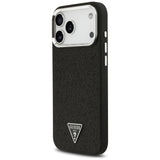 Guess Glitter Triangle Logo MagSafe Case til iPhone 17 Pro Max - sort