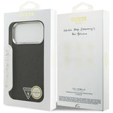 Guess Glitter Triangle Logo MagSafe Case til iPhone 17 Pro Max - sort
