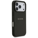 Guess Grained Ring MagSafe-fodral til iPhone 17 Pro - sort