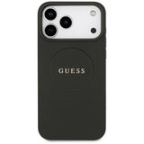 Guess Grained Ring MagSafe-fodral til iPhone 17 Pro Max - sort