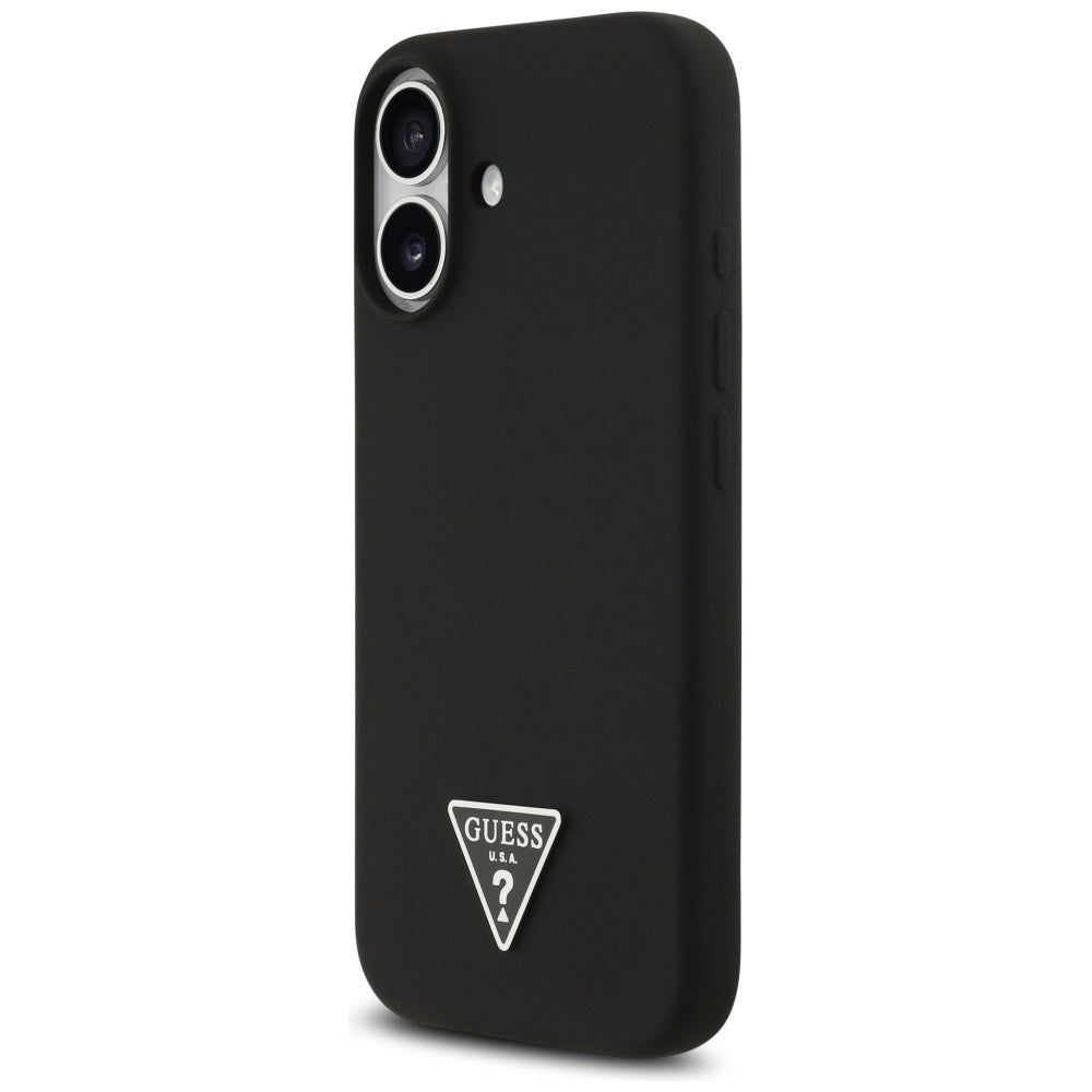 Guess Silicone Triangle Logo MagSafe Case til iPhone 17 - sort