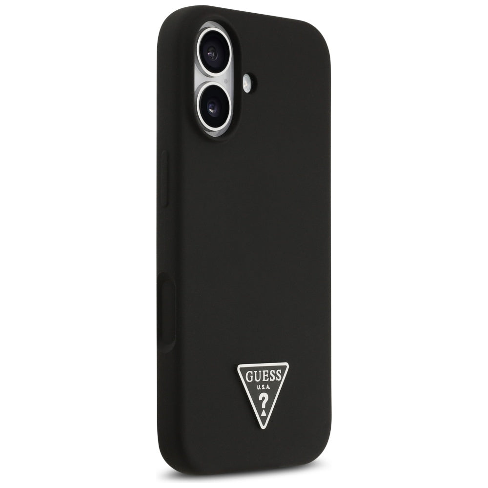 Guess Silicone Triangle Logo MagSafe Case til iPhone 17 - sort