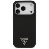 Guess Silicone Triangle Logo MagSafe Case til iPhone 17 Pro - sort