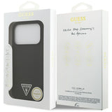 Guess Silicone Triangle Logo MagSafe Case til iPhone 17 Pro - sort