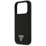 Guess Silicone Triangle Logo MagSafe Case til iPhone 17 Pro Max - sort