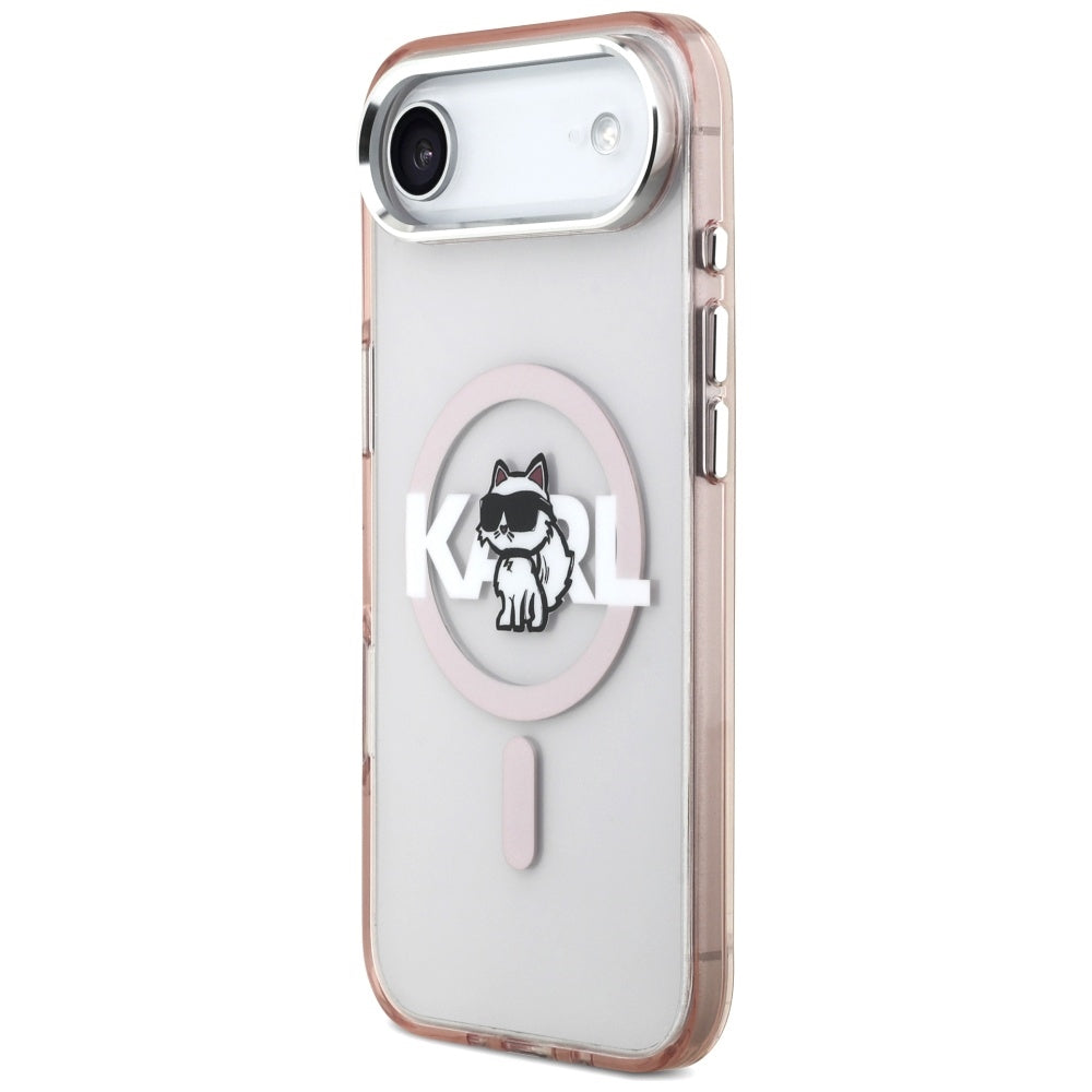 Karl Lagerfeld IML Choupette Sketch Logo MagSafe Case til iPhone 17 Air - Pink