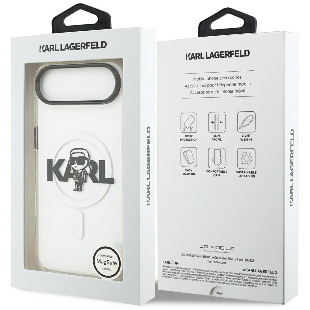 Karl Lagerfeld IML Karl Sketch Logo MagSafe Case til iPhone 17 Air - Transparent