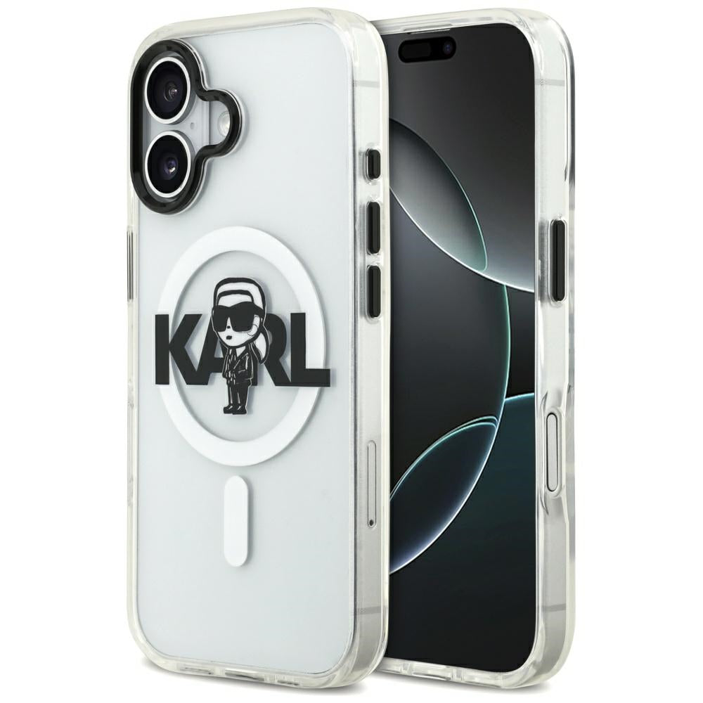 Karl Lagerfeld IML Karl Sketch Logo MagSafe Case til iPhone 17 - Gennemsigtig