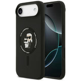 Karl Lagerfeld Silicone Karl & Choupette Ring MagSafe Case til iPhone 17 Air - sort