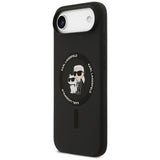 Karl Lagerfeld Silicone Karl & Choupette Ring MagSafe Case til iPhone 17 Air - sort