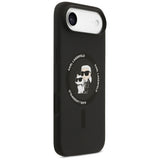 Karl Lagerfeld Silicone Karl & Choupette Ring MagSafe Case til iPhone 17 Air - sort