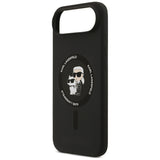 Karl Lagerfeld Silicone Karl & Choupette Ring MagSafe Case til iPhone 17 Air - sort