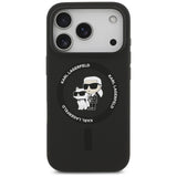 Karl Lagerfeld Silicone Karl&Choupette Ring MagSafe Case for iPhone 17 Pro - Black