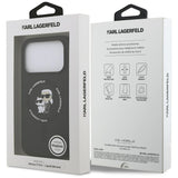 Karl Lagerfeld Silicone Karl&Choupette Ring MagSafe Case for iPhone 17 Pro - Black