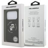 Karl Lagerfeld Silicone Karl&Choupette Ring MagSafe Case for iPhone 17 Pro Max - Black