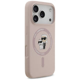 Karl Lagerfeld Silicone Karl&Choupette Ring MagSafe Case for iPhone 17 Pro - Pink