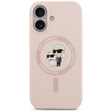 Karl Lagerfeld Silicone Karl & Choupette Ring MagSafe Case til iPhone 17 - Pink