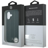 Mercedes læder laurbær blade striber MagSafe Case til iPhone 17 - sort