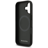 Mercedes Plain Smooth Leather MagSafe case for iPhone 17 - black