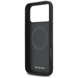 Mercedes Plain Smooth Leather MagSafe Case for iPhone 17 Pro Max - Black