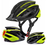 Wozinsky MTB Bike Helmet with Removable Visor and Rear USB Light M - Black and Yellow