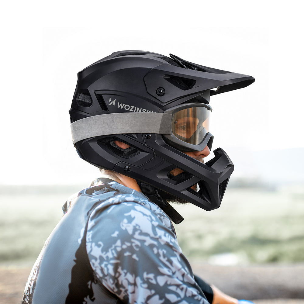 Wozinsky Full Face Bike Helmet with Detachable Visor 57-59 cm - Black