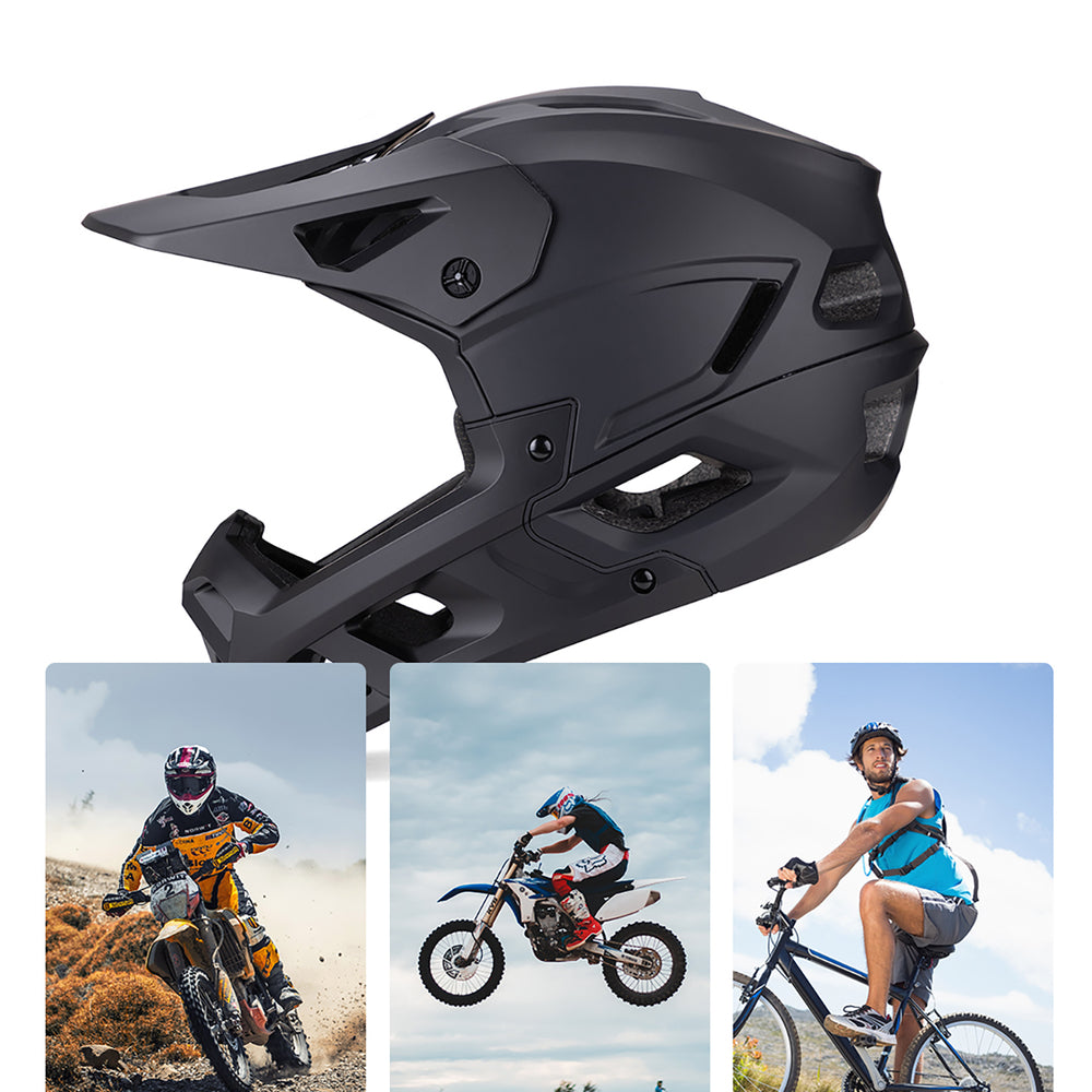 Wozinsky Full Face Bike Helmet with Detachable Visor 60-62 cm - Black
