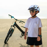 Wozinsky børns MTB cykelhjelm med aftagelig visir XS - lysblå