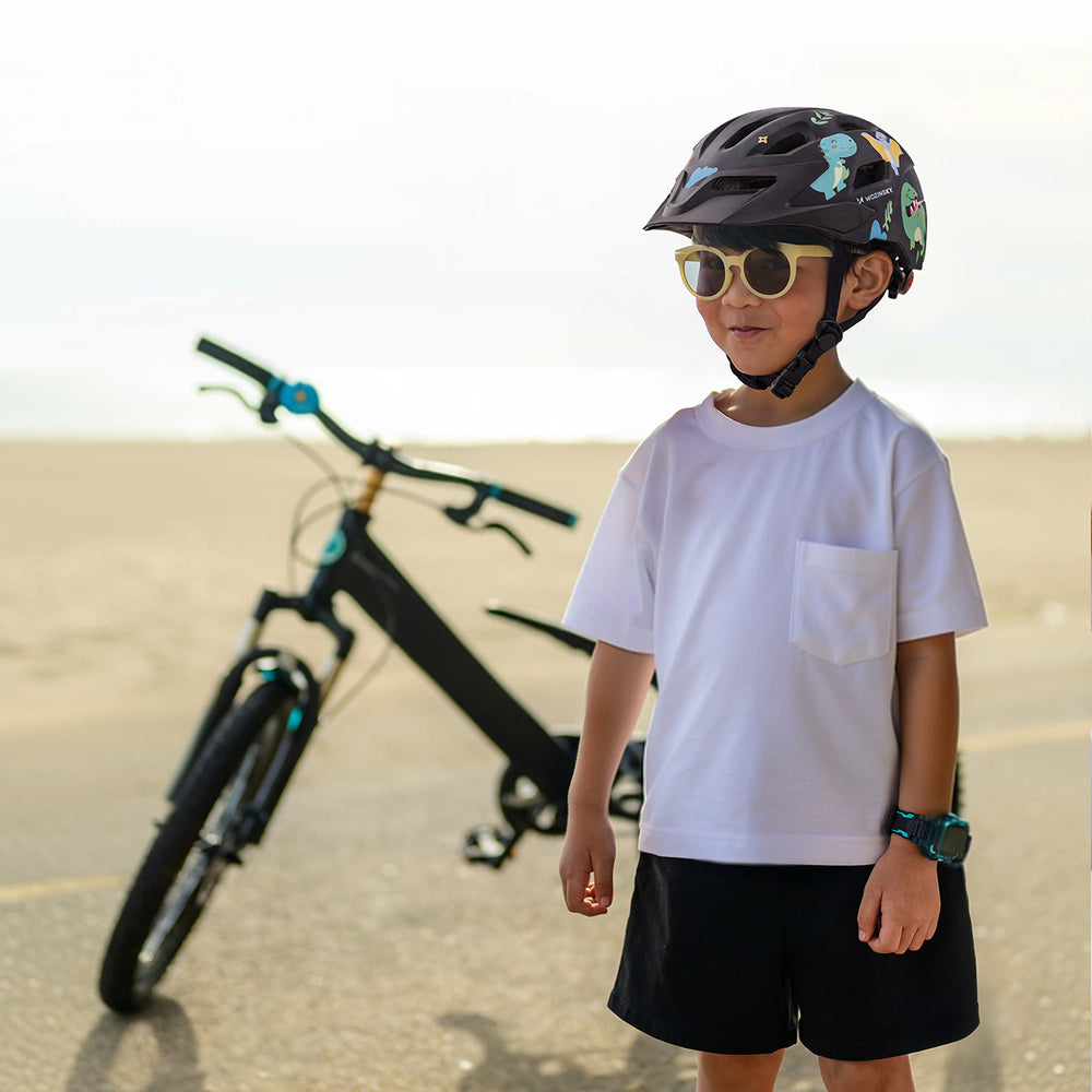 Wozinsky Children's MTB Bike Helmet with Detachable Visor XS - Black